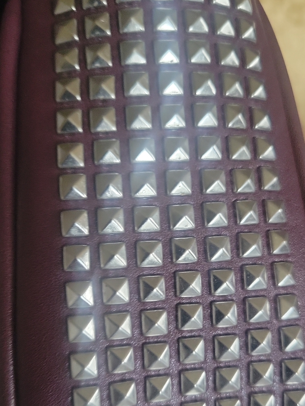 Karl Lagerfeld Burgundy Tweed Chain Shoulder Bag with Silver Hardware - Picture 7 of 10